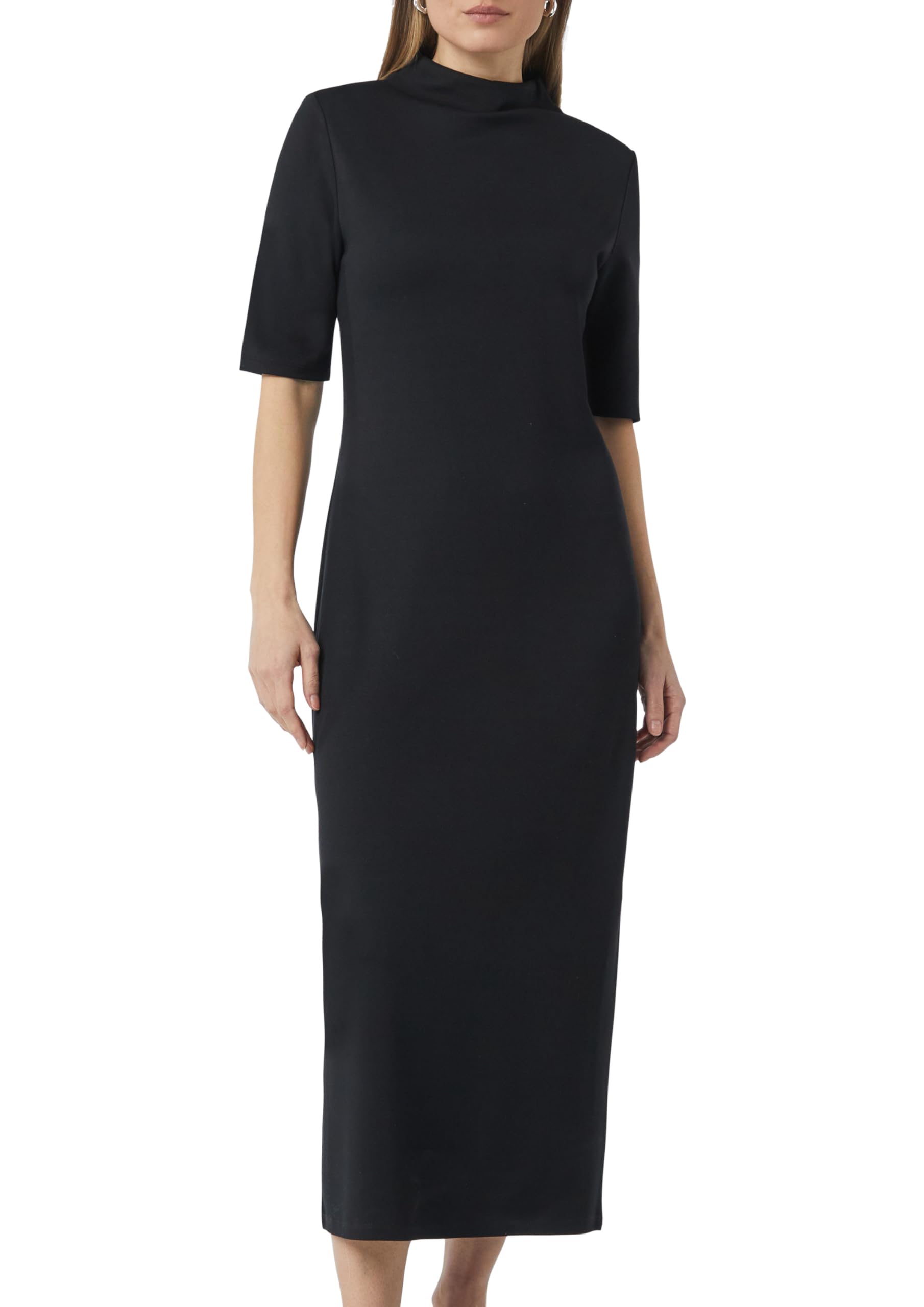 Comma Kleid aus Interlockjersey mit Stehkragen