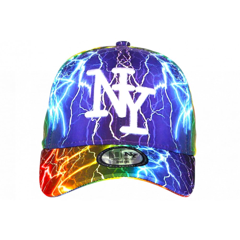 Hip Hop Honour Casquette Enfant Multicolore Eclairs Originale Eklyr NY Baseball 7 a 12 Ans