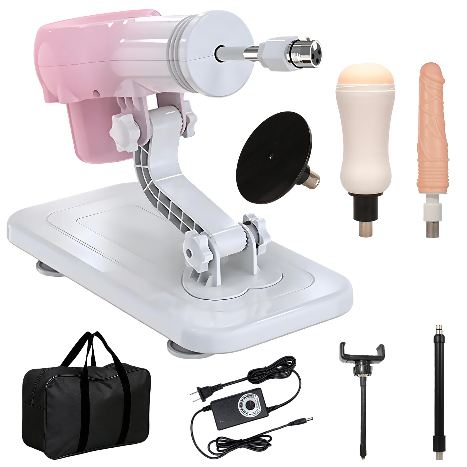 AMAZBEE Macchina del sesso con dildo e plug anale Macchina a spinta automatica con 3 connettori XLR Macchina del sesso Giocattolo sessuale estremo per adulti (B,1)
