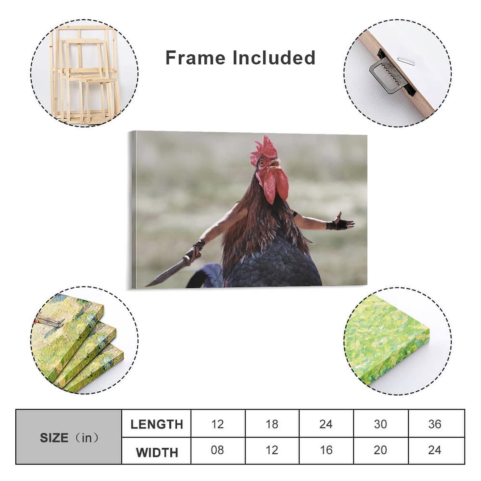 YYHHAOFA Arazzo – Morbido e resistente da appendere alla parete per camera da letto, dormitorio e panno da picnic 152,4 x 129,5 cm con gallo e pollo
