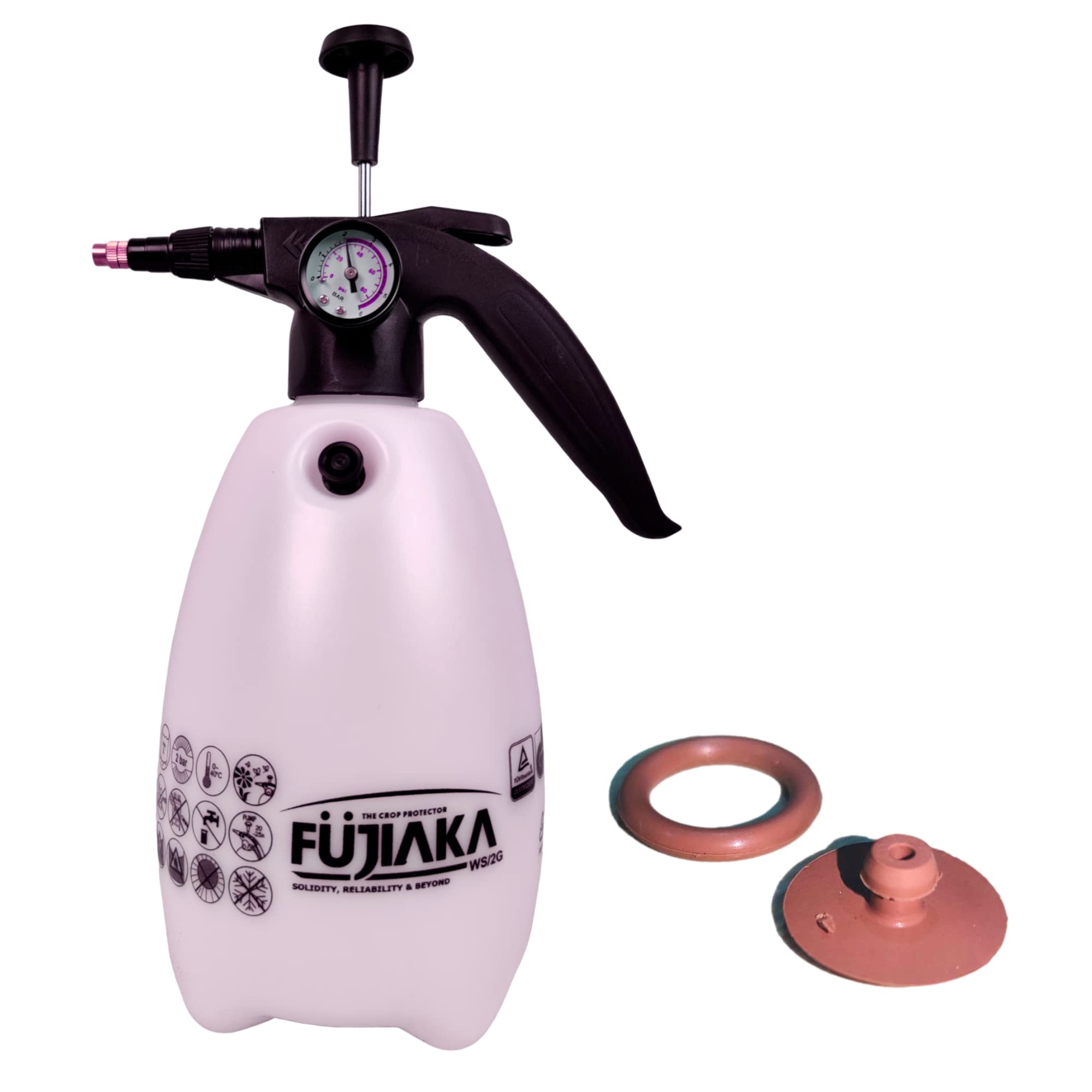 FUJIAKA WS/2G with Viton Washer, Export Quality, Handheld Garden Sprayer, 2 Litre / 0.5 Gallon, White (Pack of 1) (B0B8YVLXFM) Amazon Price History, Amazon Price Tracker
