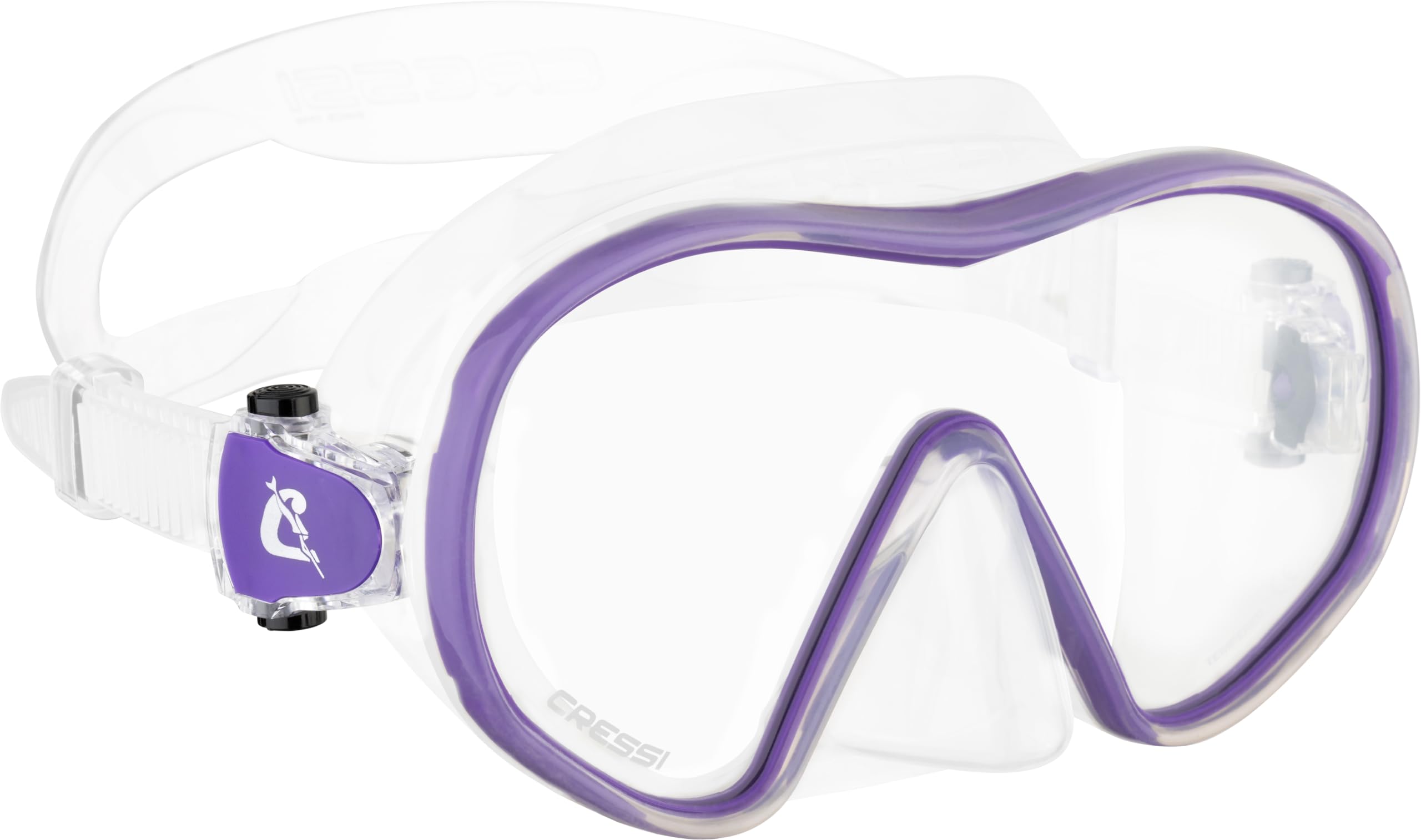 Cressi Máscara de Buceo sin Marco de Lente única y esnórquel seco para esnórquel, Buceo, F-Dual y Tao Dry: diseñado en Italia