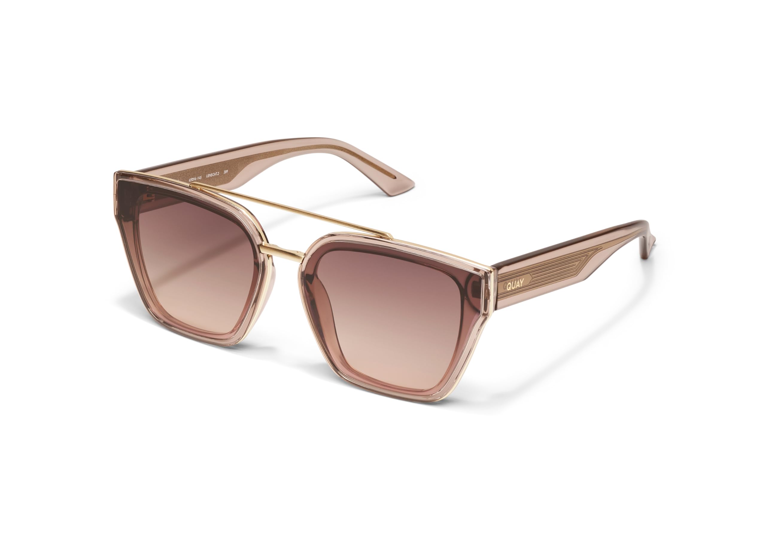 QUAY - Women's Sunglasses, Oversized Square with UV Protection (Sweet Talker, Doe/Brown Fawn)