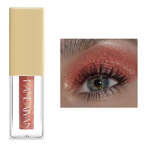 Sombra de ojos líquida con purpurina, sombra de ojos líquida altamente pigmentada, maquillaje con purpurina de ojos, secado rápido y duradero, 06