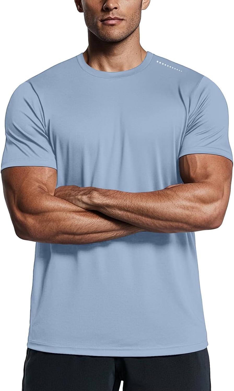 Zengjo Mens Athletic Shirts Moisture Wicking Short Sleeve Quick Dry Workout T-Shirt for Gym Running Exercise