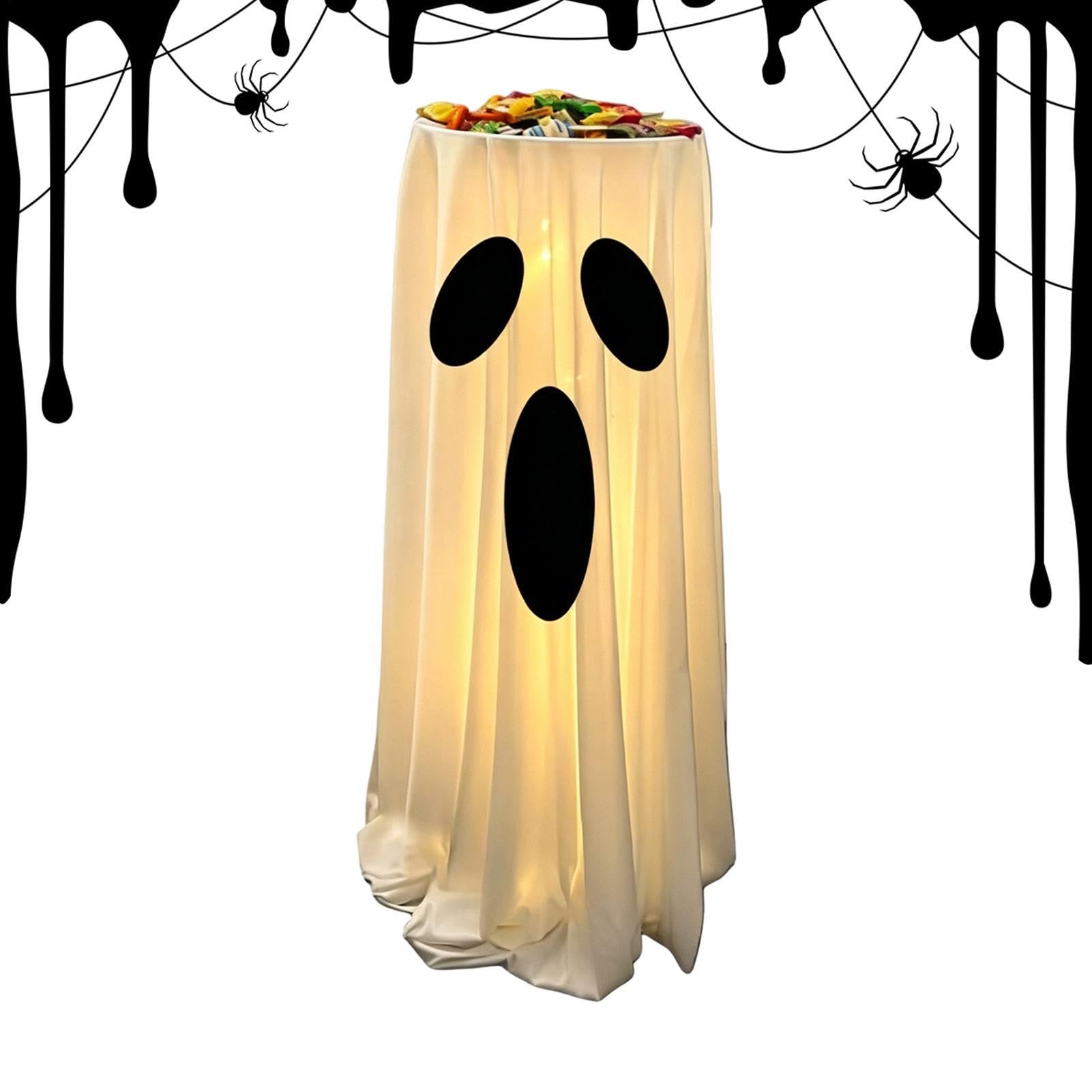 Dekoracja na zewnątrz z motywem duchów, podświetlana dekoracja ogrodowa na Halloween