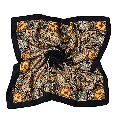 4Pcs Silk Head Scarves for Women Satin Hair Scarf 35”Large Square Bandana Silk Like Neck Scarf Shawl2
