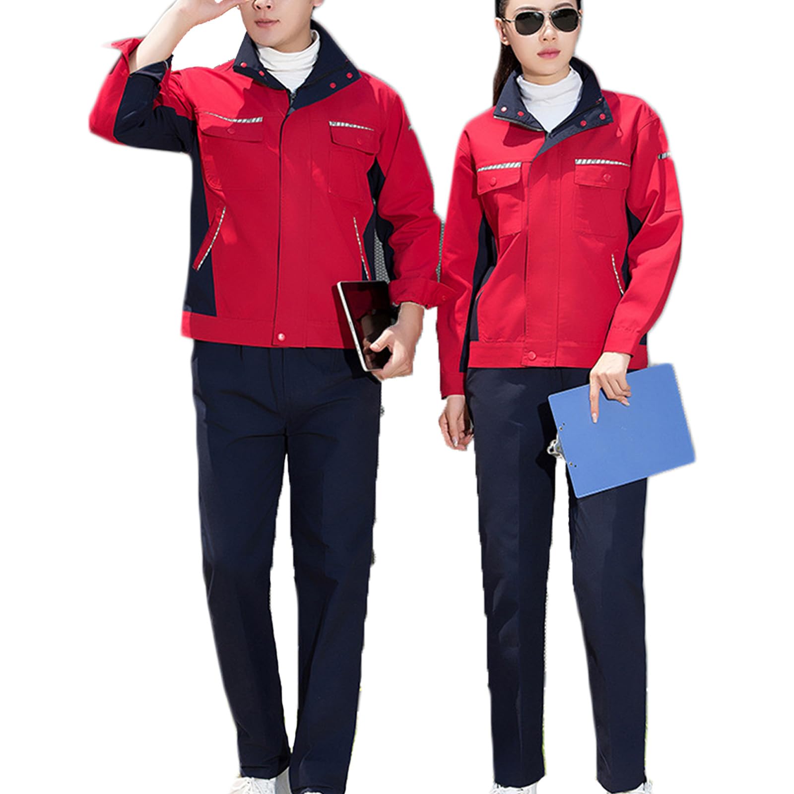 Mono De Manga Larga Zip Up Overoles Para Hombres Mujeres, Ropa De Trabajo Con Bolsillos Múltiples Taller Mecánico Ropa De Trabajo