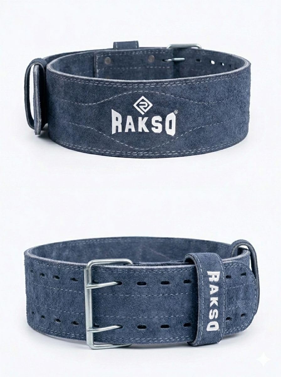 Rakso Gym Belt for Men and Women - Lever Deadlift Belt for Workout, Powerlifting, Weight Lifting - Leather Exercise Belt for Back Support (L 48 INCH)-image-27