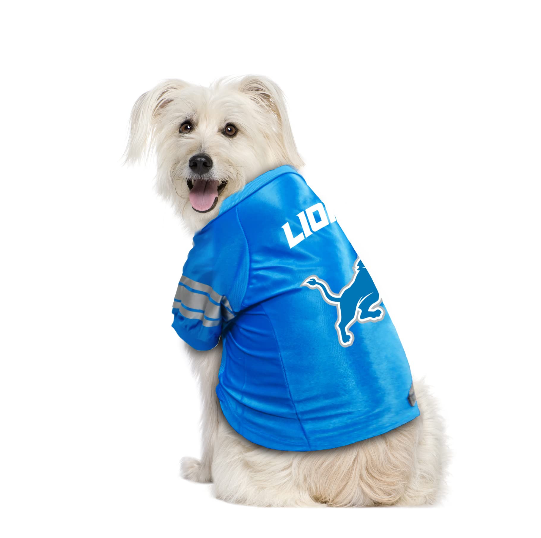 Littlearth NFL Detroit Lions 1 Premium Haustiertrikot, Unisex, Erwachsene, Team-Farbe, XS