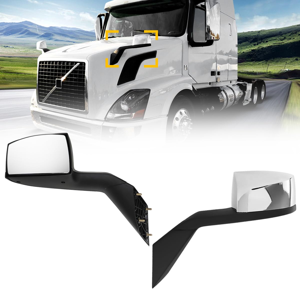Amazon.com: Hood Mirrors Truck Assembly Replacement Hood Mirrors