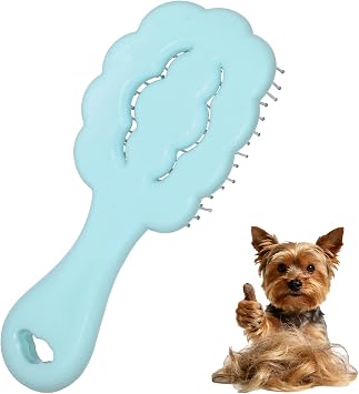 Cloud Shape Small Dog Grooming Brush Sky Blue | Perfect for Shih Tzus, Yorkies, and Maltipoos - Ideal Puppy Hair Brushes for Maltese and Small Breeds