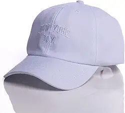 Boné Ny New York Retro Basebol Aba Curva Masculino e Feminino Regulagem Fitão