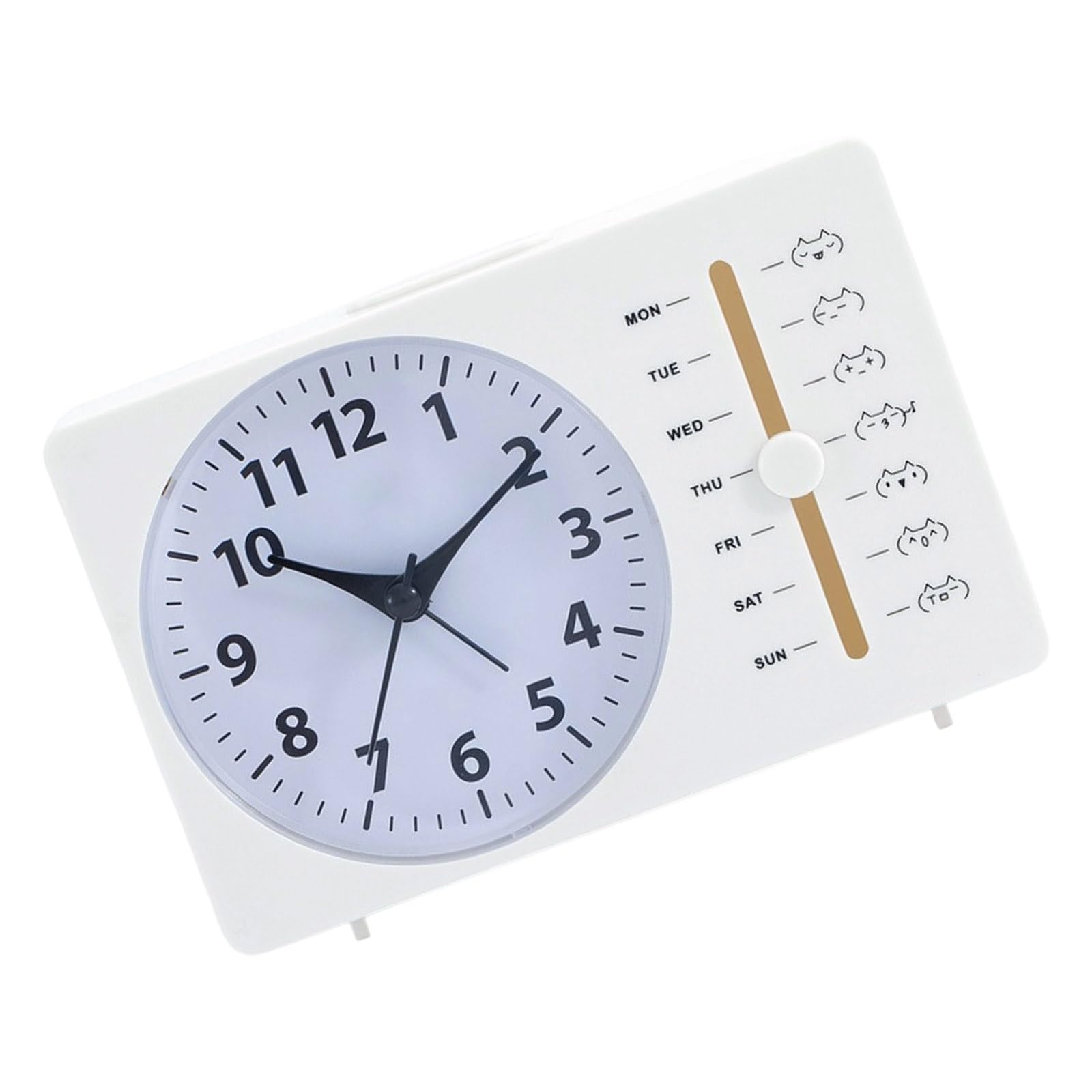 Buxuaaaa White Battery Operated Alarm Clocks Travel Analog Alarms Clock Silents None Ticking Clocks Table Or Bedside Clock Small Battery Operated Analog Alarm Silents None Ticking