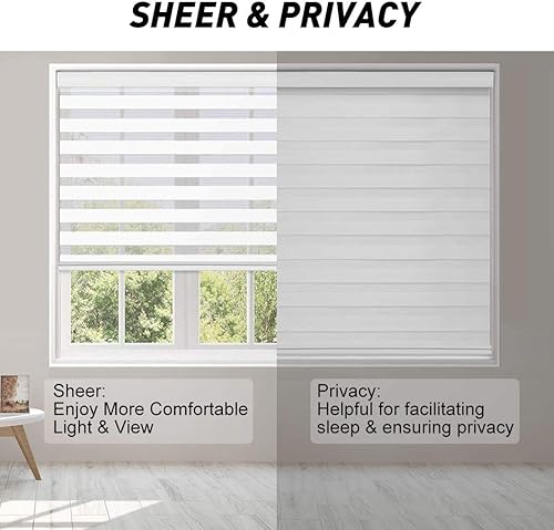 Miniatura 5 de Keego Zebra - Persianas enrollables de doble capa para ventana cortadas a medida