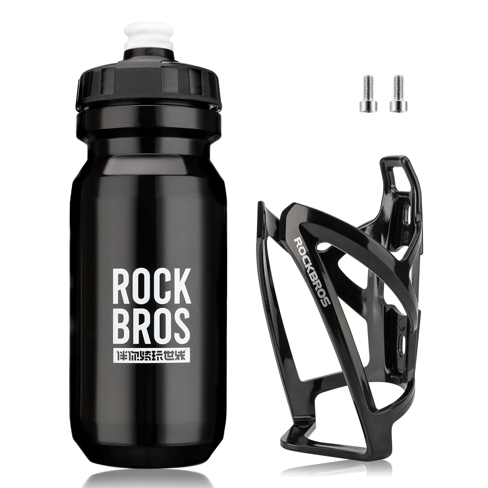ROCKBROS Getränkehalter Fahrrad Flaschenhalter Fahrrad Trinkflaschenhalter mit Befestigungsteilen 35g Leicht PC Fahrrad Flaschenhalter für Mountainbikes Rennräder mit Fahrradflasche