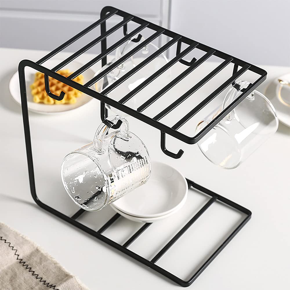 Supporto per Tazza In Metallo, Portabicchieri Cucina per Uso, Supporto per Tazza da Caffè, Espositore per Tazze da Tè, Portabicchieri da Appendere, Adatto per Tazze da Tè e Stoviglie