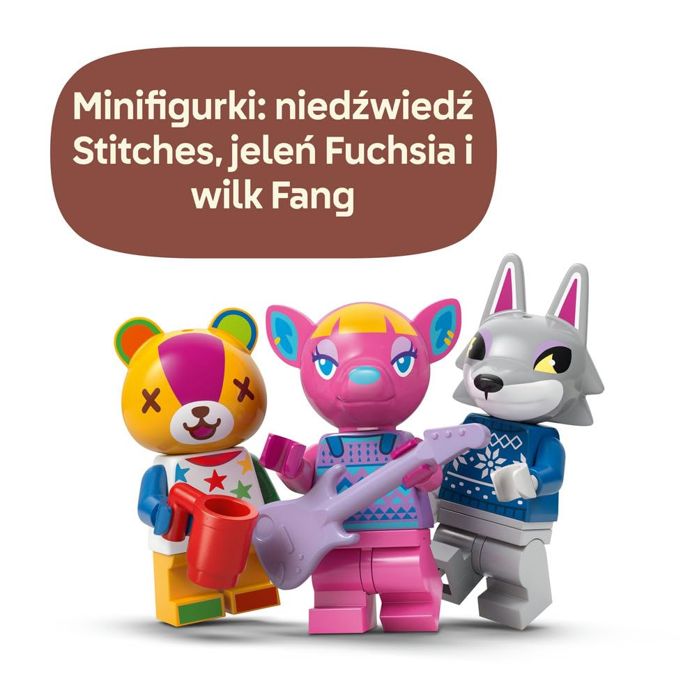LEGO Animal Crossing Kreatywne domy: Pory zabawy 77057 | Zabawka gamingowa z domkiem, zestaw z postaciami, prezent dla fana gry 7+, klocki dla dziewczynek i chłopców, 814 elementów