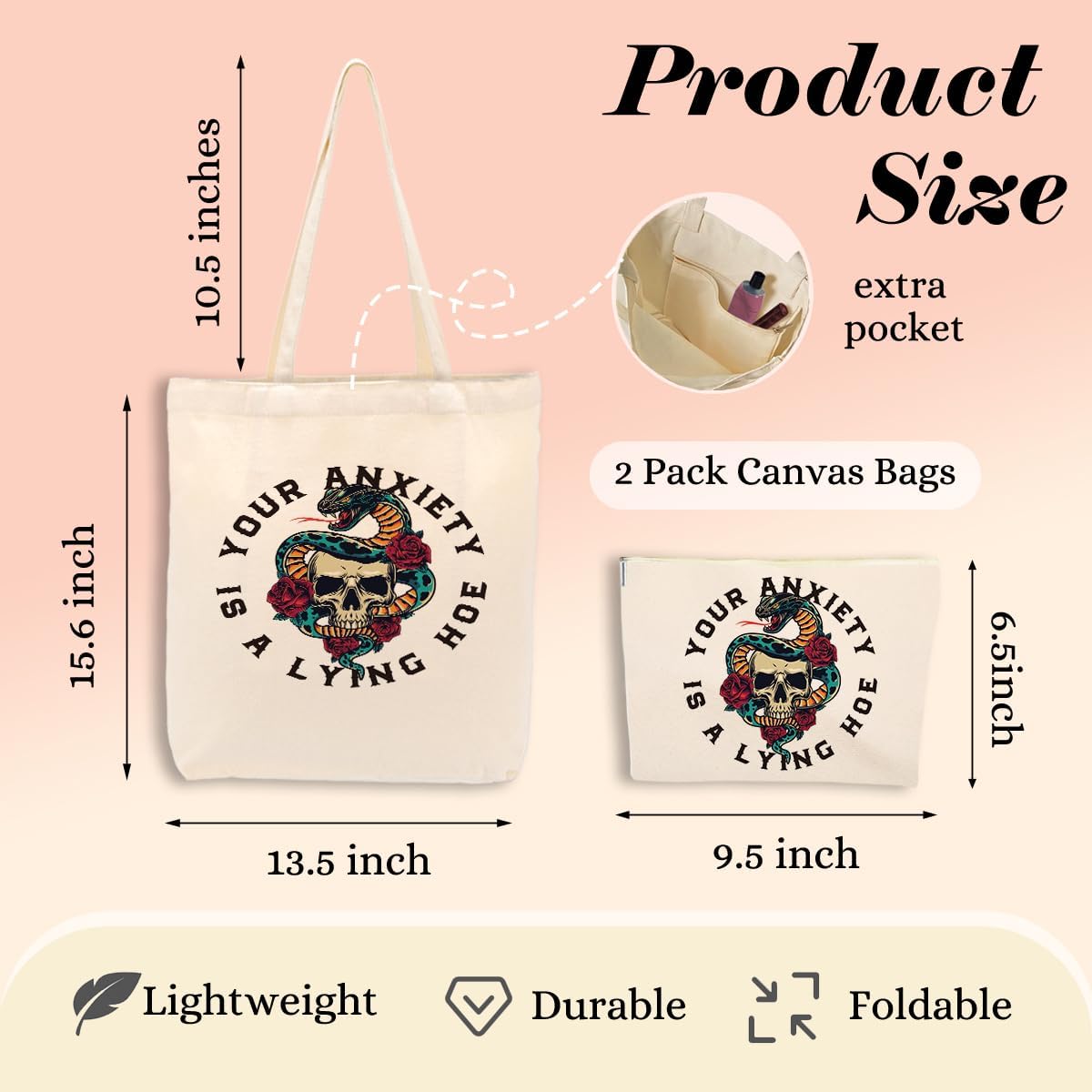 Writer Sewing Doctor Seam Principa Cosmetic Makeup Bag Beach Canvas Tote Bag for Women Girls Christmas Birthday - Image 4