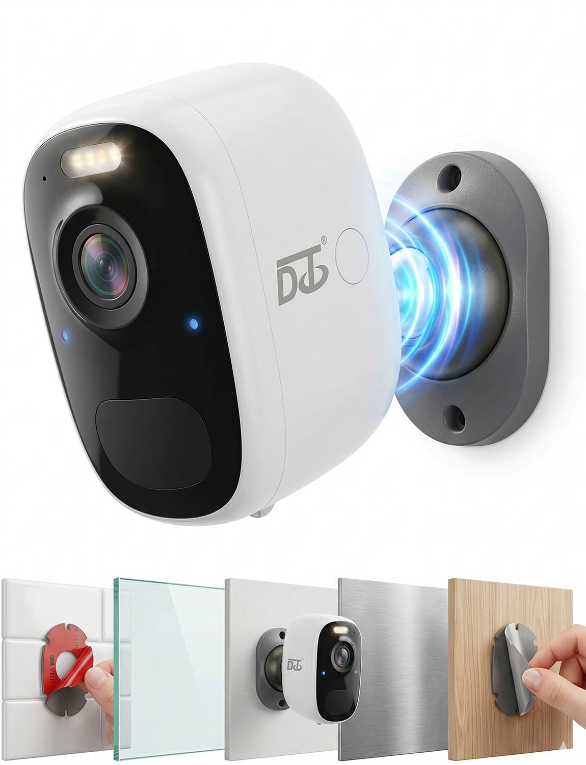 DCT Wireless Outdoor Security Camera: Magnetic, Battery-Powered, 2K Color Night Vision, Weatherproof, Motion Detection, 2-Way Audio, Spotlight & Alarm, SD/Cloud, Long Battery Life-image-44