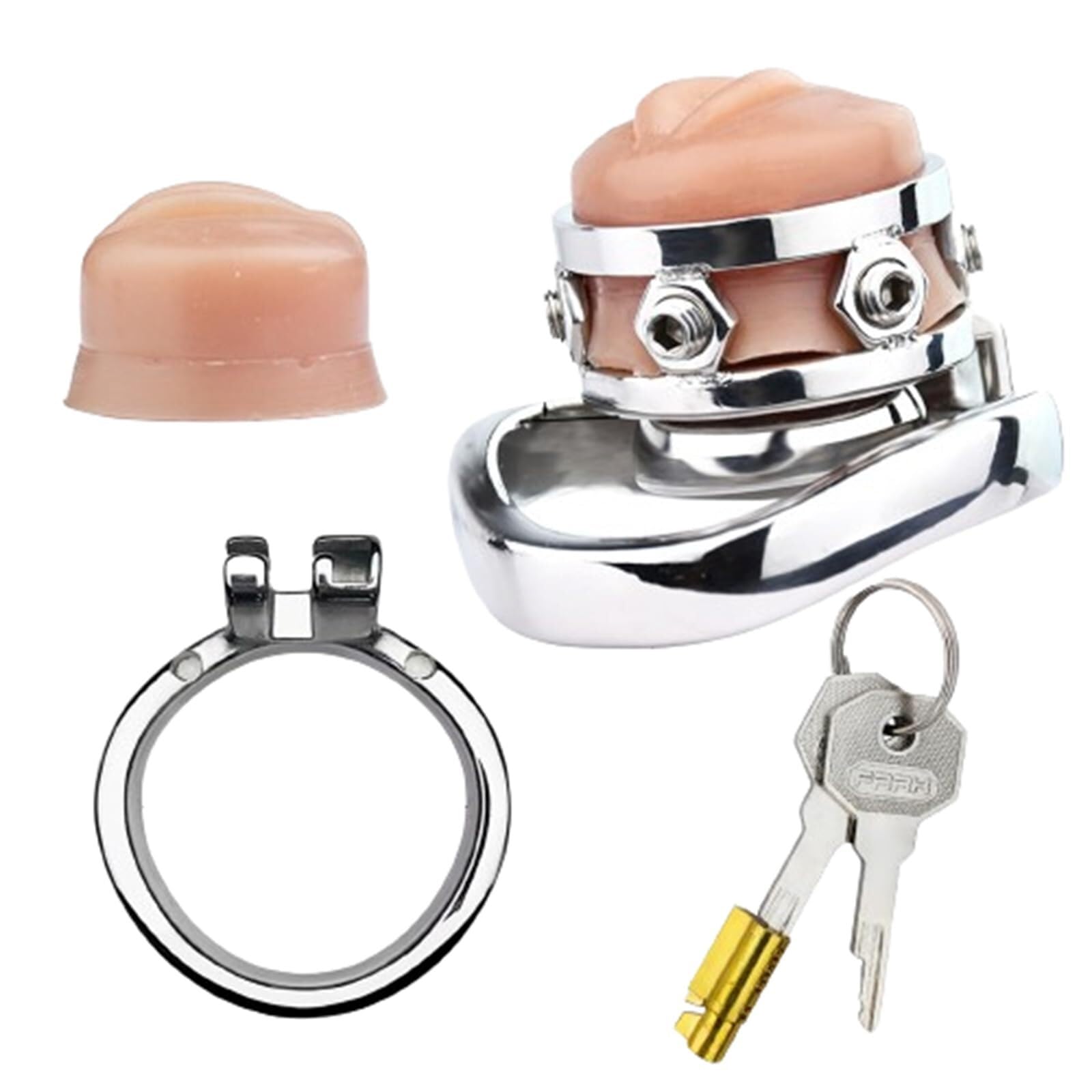 Sissy-Keuschheitskäfig Schamlippen Chastity Cage mit Abnehmbarem