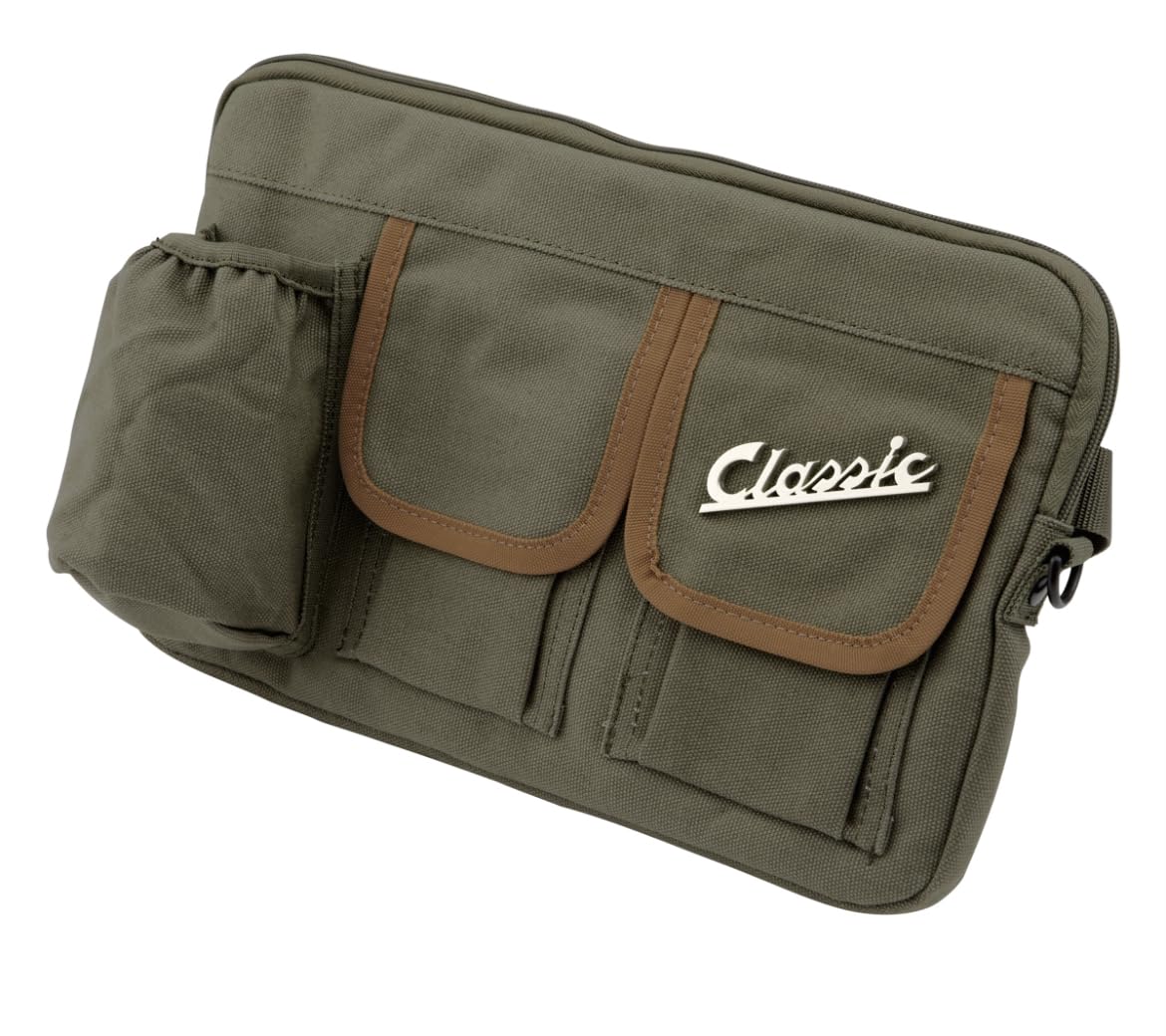 Generico Borsa Portaoggetti verde oliva Sip Sportello Bauletto Anteriore adatto Per Vespa e Lambretta