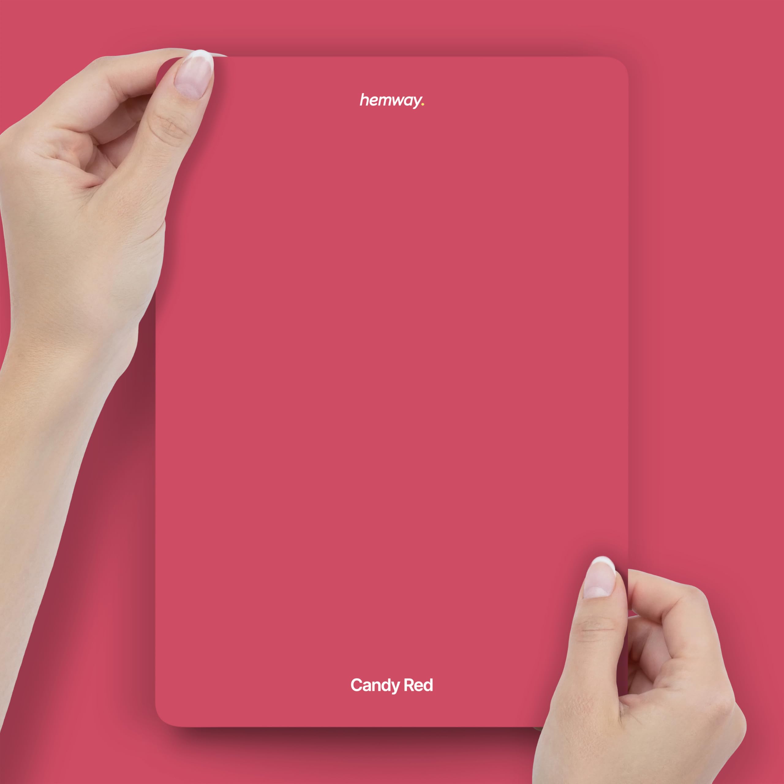 Hemway Candy Red Peel & Stick Sample Chalk Paint | A5 Accurate Colour Swatch, Mess-Free Alternative to Paint Tester Pots, Easy To Use, Eco-friendly, for Interior Furniture & Walls