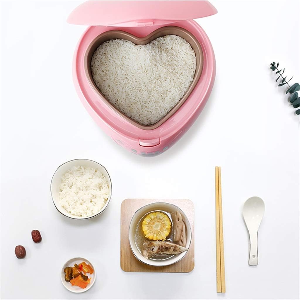 zsh Rice Cooker (1.8L/ 300W) Home Mini Heart-Shaped Rice Cooker, Heat Preservation Function, for 1-2 People (Color : B)