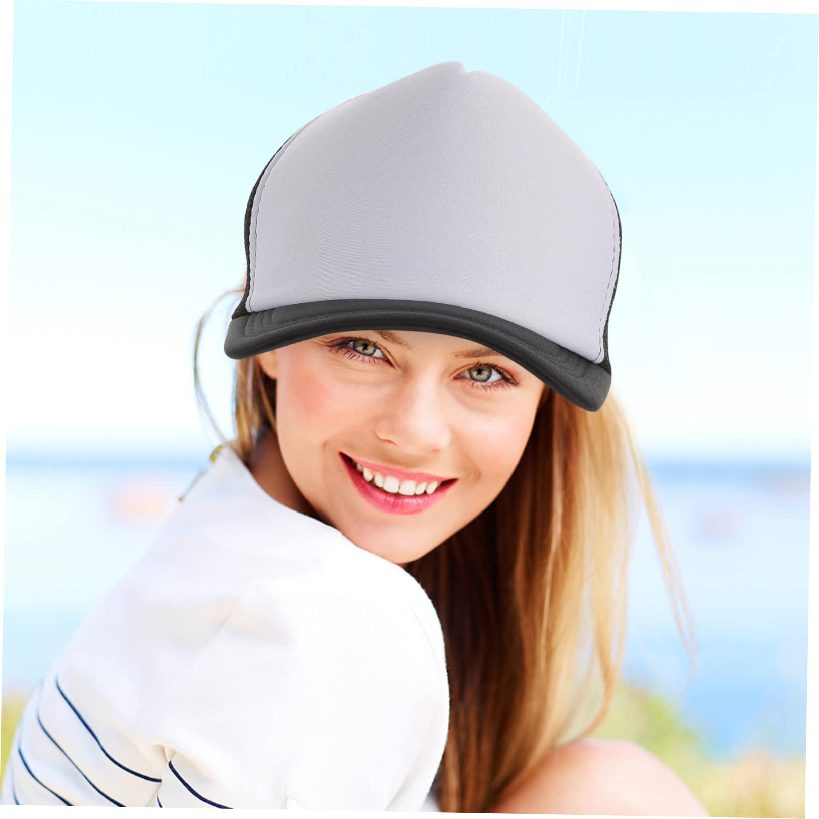 FRCOLOR 10 Stück Packung Schwarze Basecap Netz mit Mesh Design Leicht und Geeignet für Sublimationsdruck für Selbstgemacht Wärmeübertragung und Outdoor Aktivitäten Wie Klettern