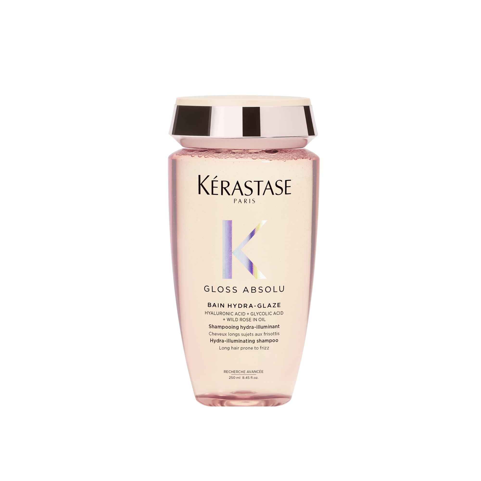 KÉRASTASEGloss Absolu Shampoo for All Hair Types, with Glycolic Acid, Hyaluronic Acid & Wild Rose 250ml
