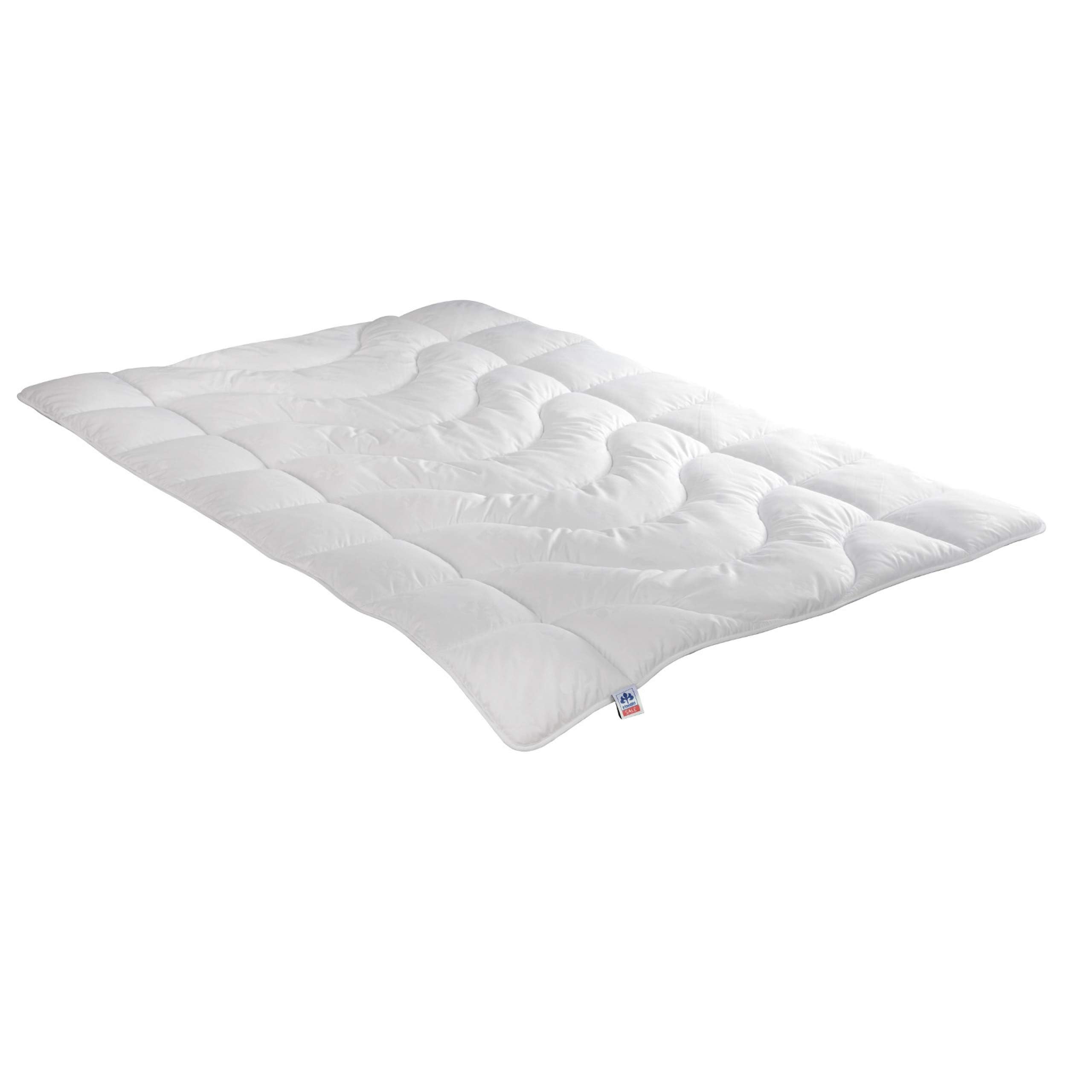 Irisette Lotte ciepła kołdra zimowa – wyprodukowana w Niemczech – kołdra pikowana z tkaniny Top Cool, nadaje się do prania w 95 stopniach, w zestawie torba do przechowywania, 155 x 220 cm, biała,