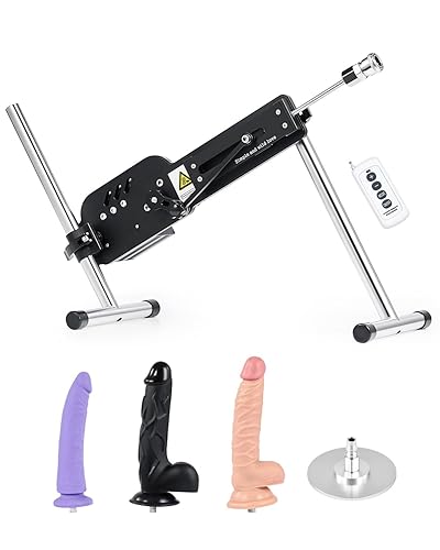 SENSUA Automatic Sex Machine, Dildo Thrusting Machine with 3 Dildos, 3.5" Suction Cup, Remote Control for Women Men Couples, Adult Sex Toy Machine Attachment for Vaginal Anal Sex Massage Masturbation - 18.7 x 8.9 x 12.2 in