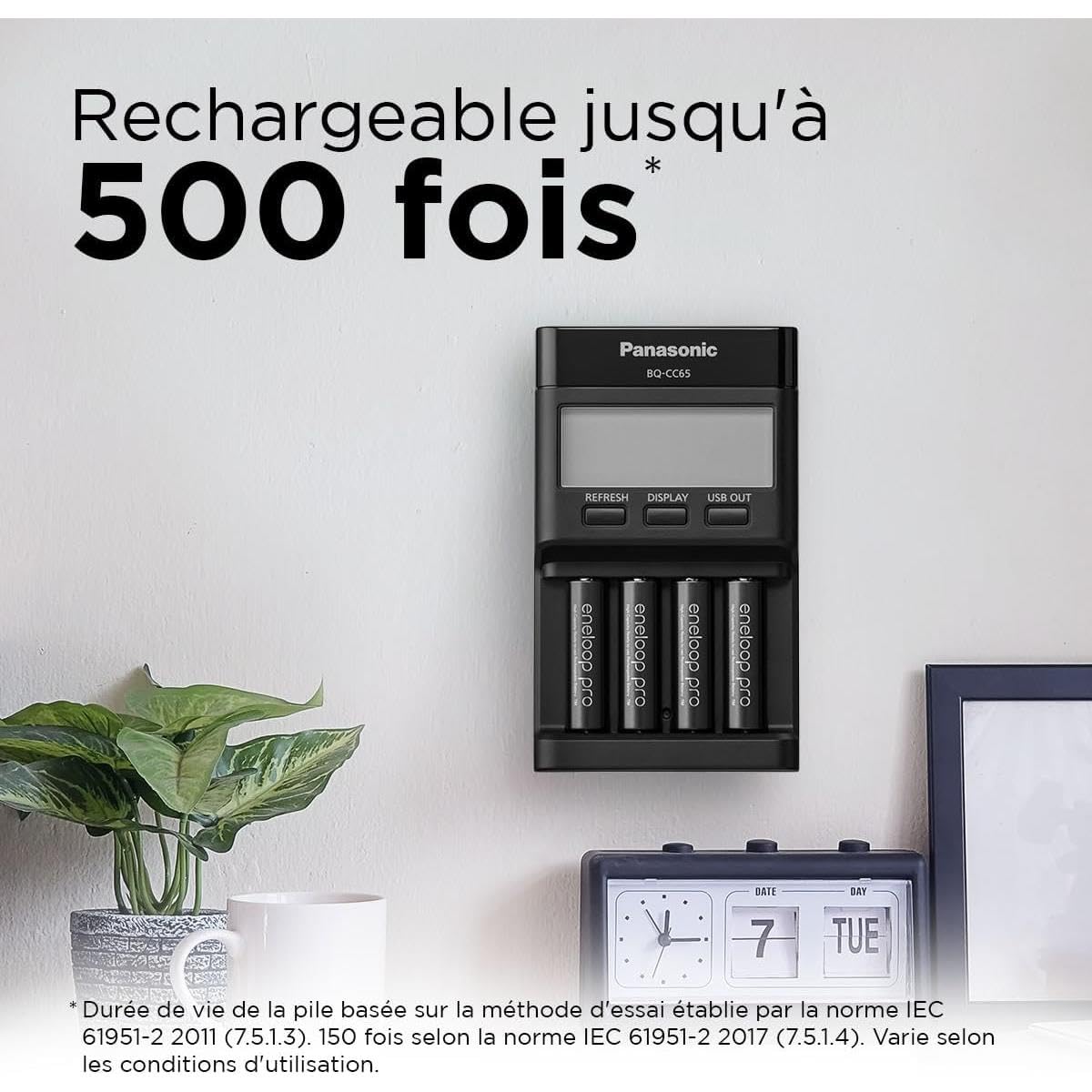 Eneloop Pro - Lote de 5 pilas recargables (2500 mAh, AA Ni-MH, 2 unidades)