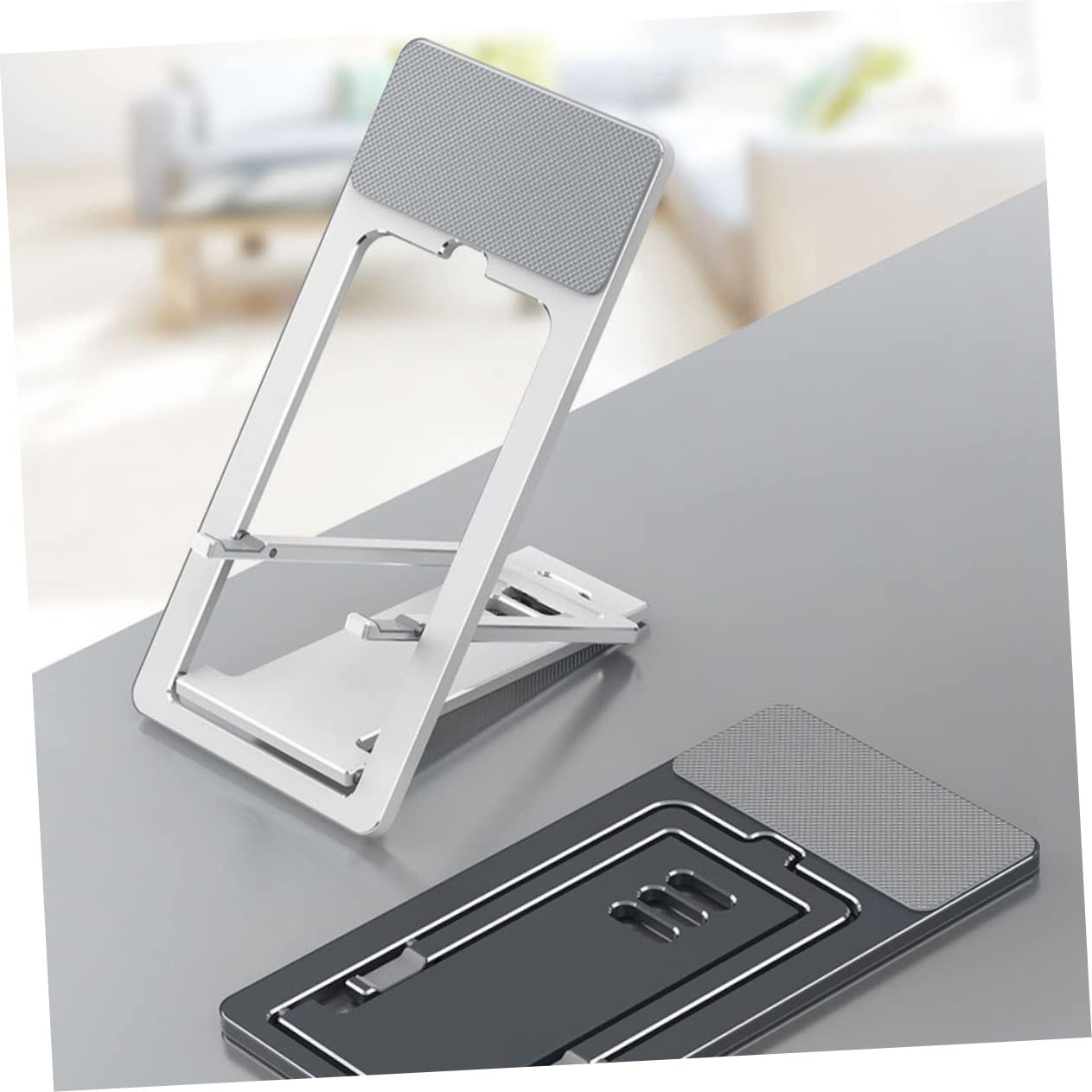 Gatuida 2pezzi Supporto Telefonico Regolabile e Pieghevole Per Scrivania Porta Tablet Con Design Antiscivolo Facile Da Trasportare e Adattabile Smartphone e Tablet Su Superfici Piane