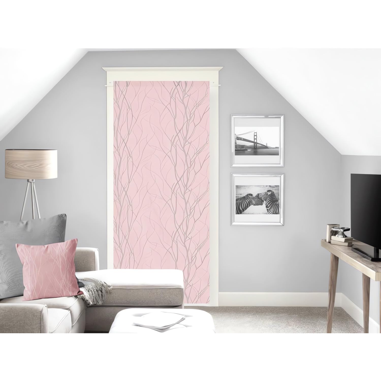 Soleil d'ocre Liane Net Curtain Polyester 70 x 200 cm Pink