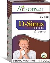 Ayucar Labs D-Sinus Tablets | Ayurvedic Supplement for Sinus & Respiratory Wellness | With Kuppintaku, Pepper, Cinnamon & Turmeric | For Adults & Kids – 30 Tablets