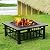 Yaheetech Multifunctional Fire Pit Table 32in Square Metal Firepit Stove Backyard Patio Garden Fireplace for Camping, Outdoor Heating, Bonfire and Picnic