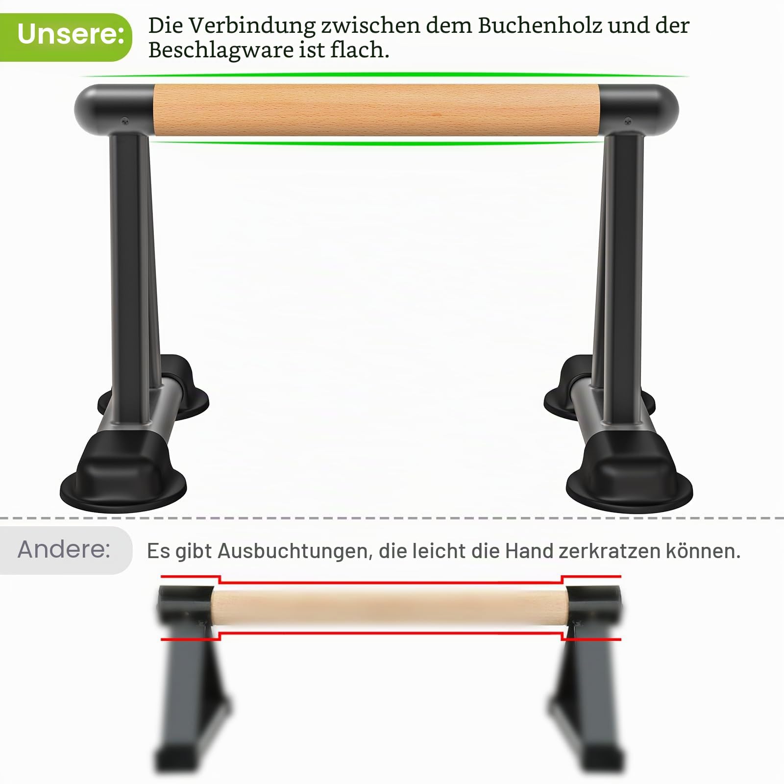 Dolibest Liegestützgriff Calisthenics Parallettes 2 Pushup Handstand