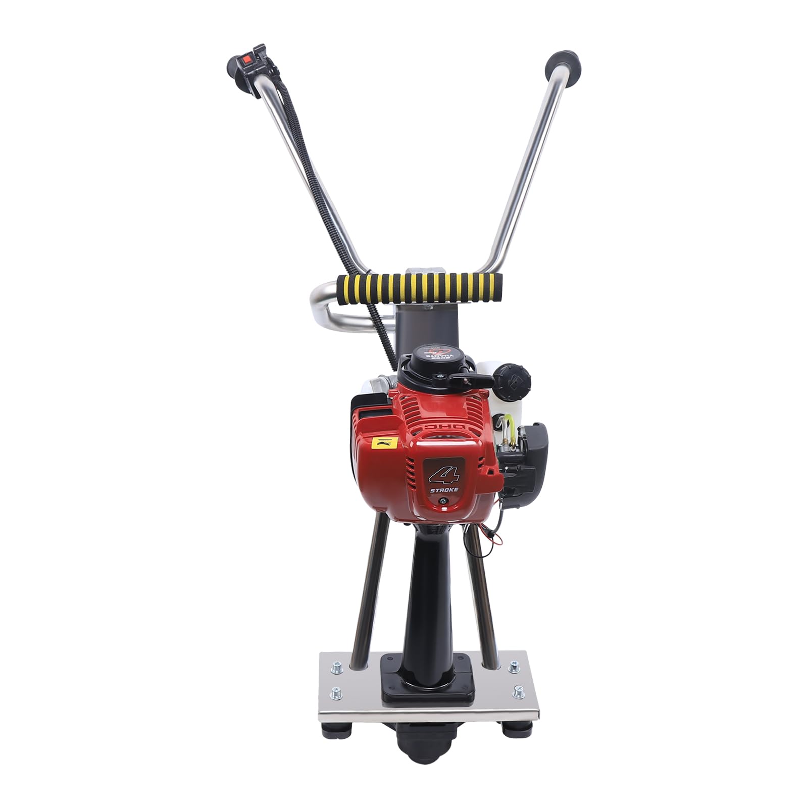 Rüttelplatte,4 Takt Benzin Zement Vibrationsmaschine Beton Vibrator Surface Finishing 900w Beton Vibrator 35,8cc,Für Häusern, Tunneln und Brücken