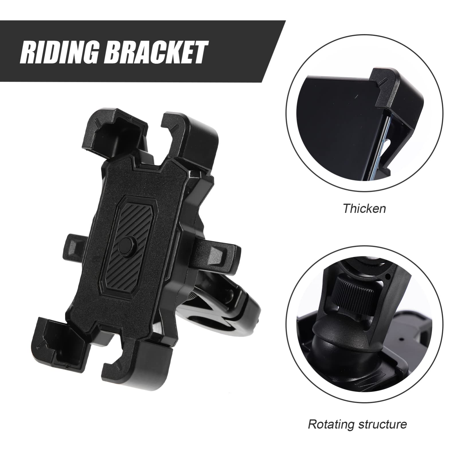 Hemobllo 2pezzi Supporto Per Telefono Da Bici Supporto Manubrio Rotabile Per Smartphone Montaggio Facile e Sicuro Per Navigazione e Chiamate Durante La Guida