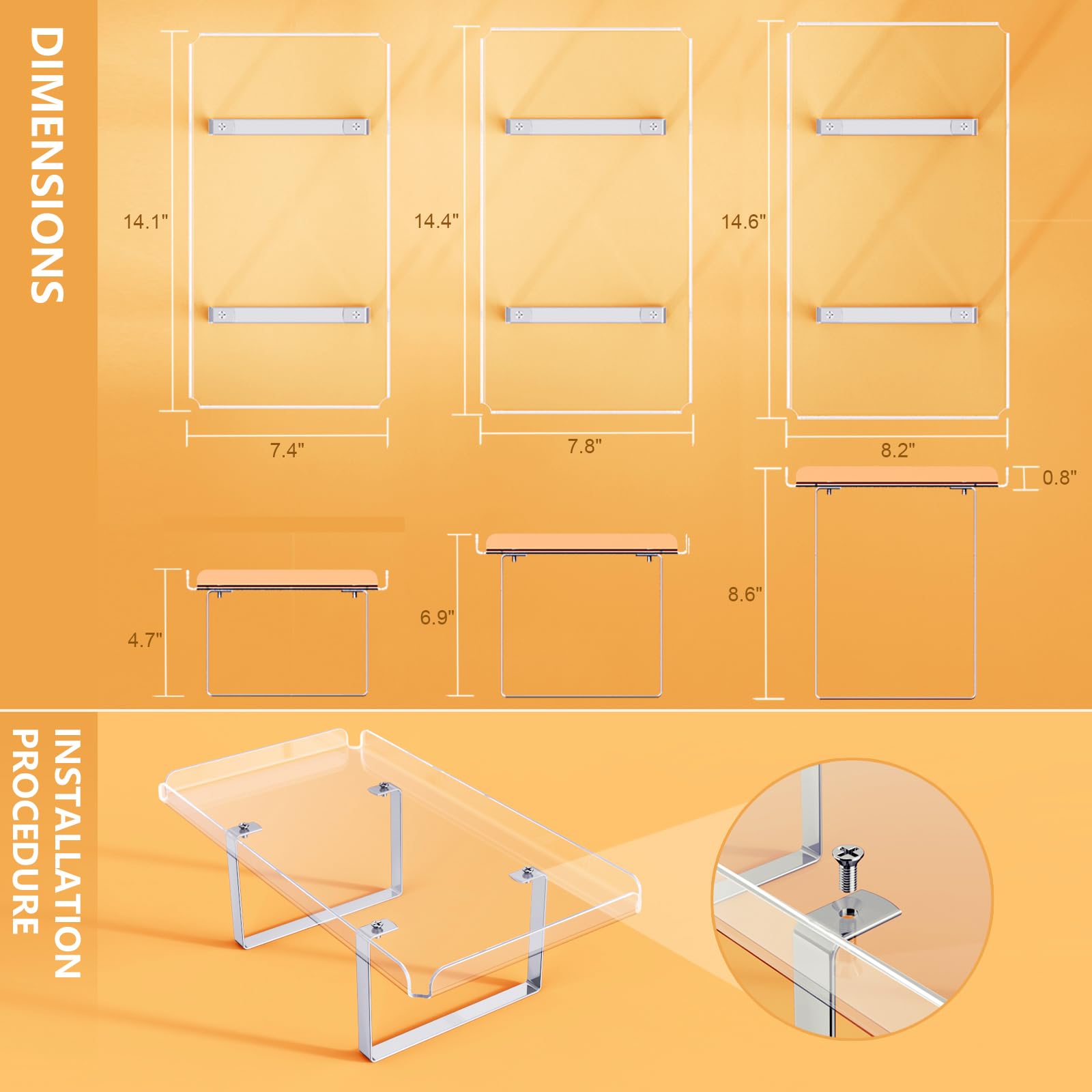 Bakzon Juego de 3 soportes para cupcakes, mesa de postre de acrílico transparente con patas de soporte de hierro para cumpleaños, decoración de barras de caramelos, bodas, fiestas y eventos