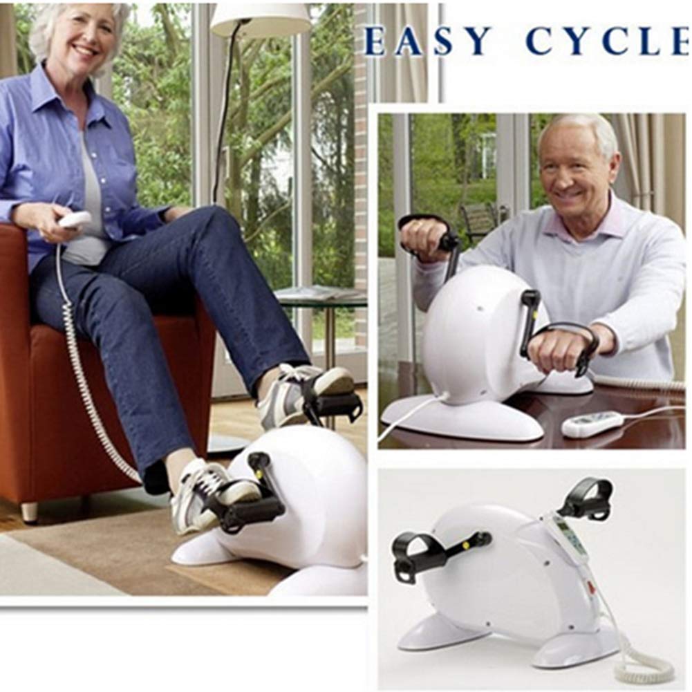 LUNEZY Mini Cyclette Cyclette Portatile per Braccia e Gambe, Attrezzatura per Riabilitazione Fitness Regolabile, per Allenamento Fitness in Palestra per Anziani