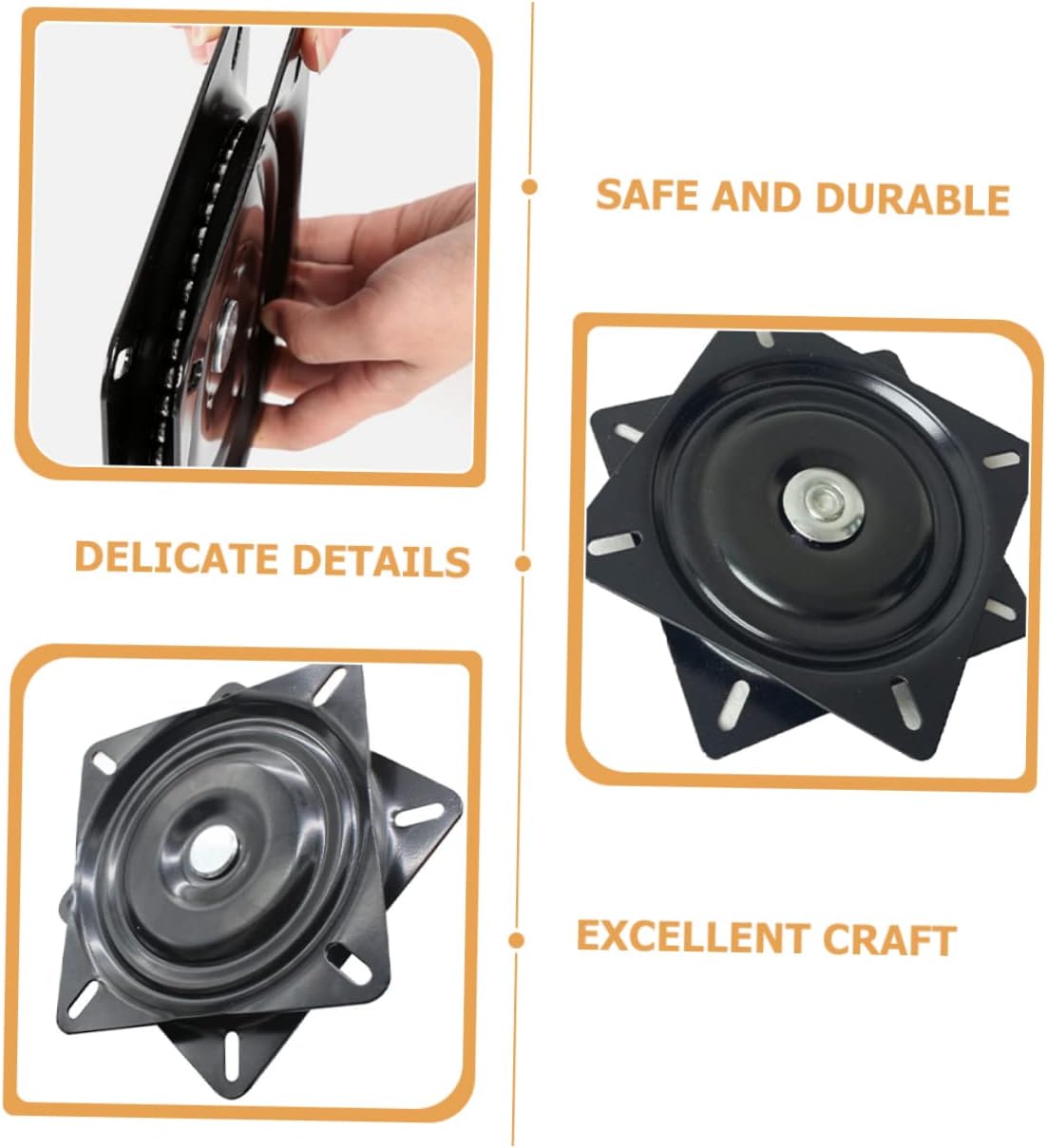 Alipis Sturdy Replacement Swivel Plate for Bar Stool Rotating Seat Swivel for Recliner Boat Seats