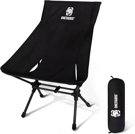 Folding Camping Backpacking Chair With BackRest, 330 lbs