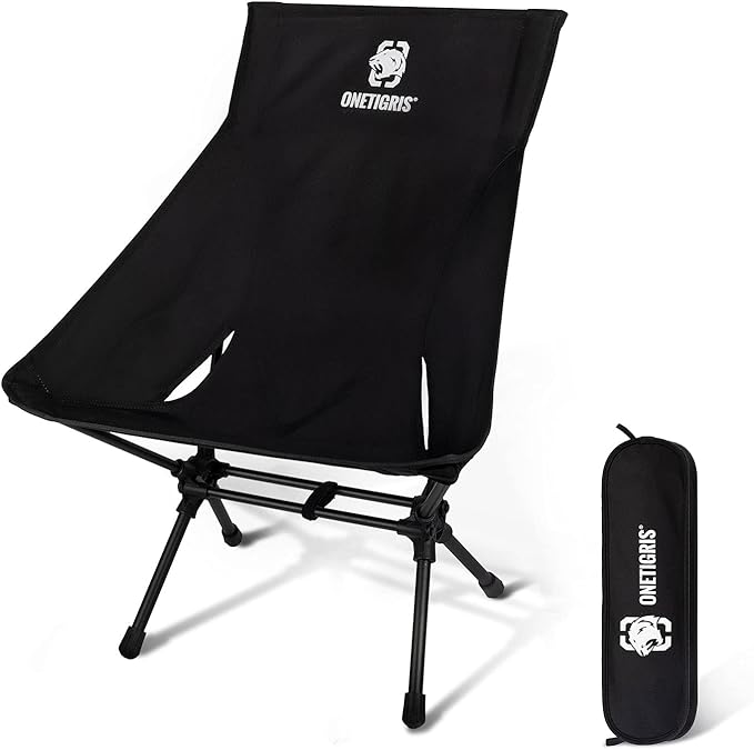 Folding Camping Backpacking Chair With BackRest, 330 lbs