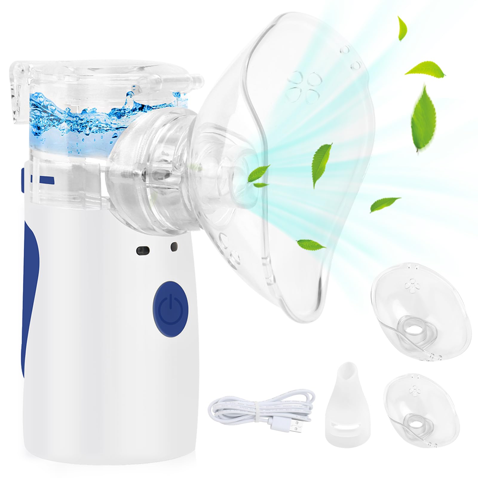 Aerosol Portatile Silenzioso, Aerosol Portatile per Bambini Adulti, Aerosol Ultrasuoni Silenzioso, Nebulizzatore Inalatore Silenzioso Portatile, Aerosol Ricaricabile per uso domestico e in viaggio
