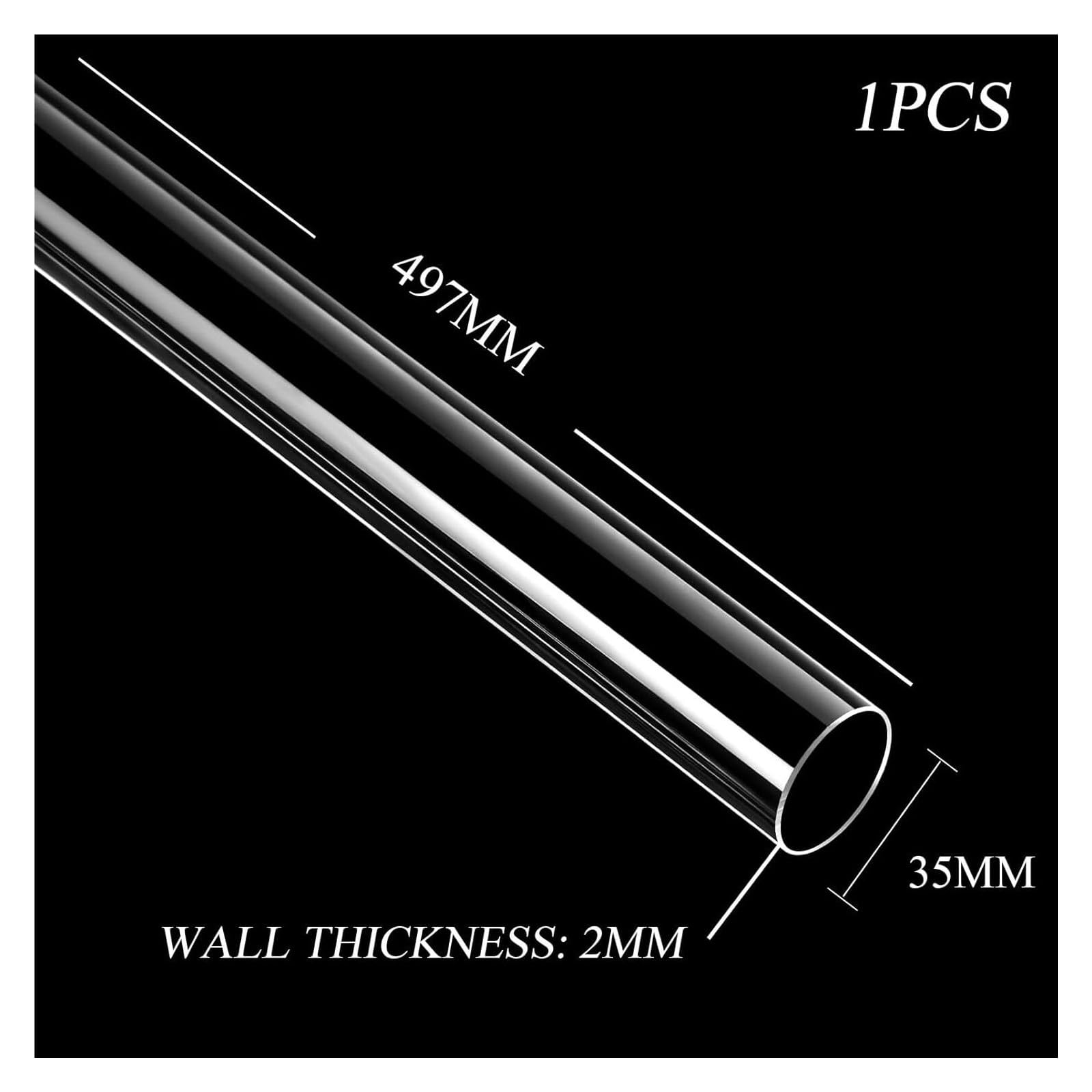 tuyau en PVC, Tuyau rond en plastique de 32 à 40 mm diamètre extérieur et 497 longueur, idéal for le bricolage, l'éclairage les aquariums(35mm OD)