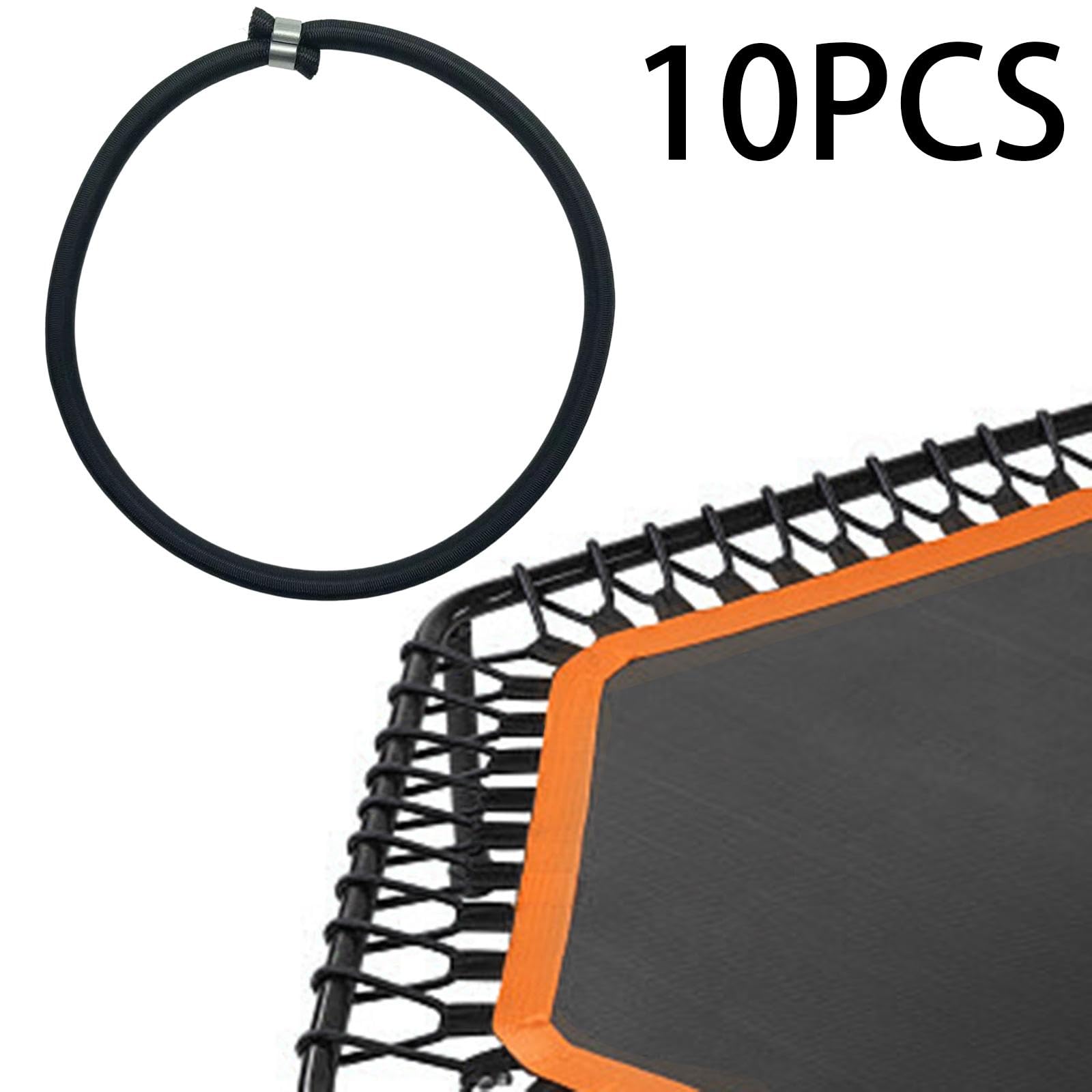 Lot De 10 Tendeurs élastiques Pour Trampoline - Diamètre 8mm, Longueur ~40cm - Boucles Aluminium - Remplacement Silentieux