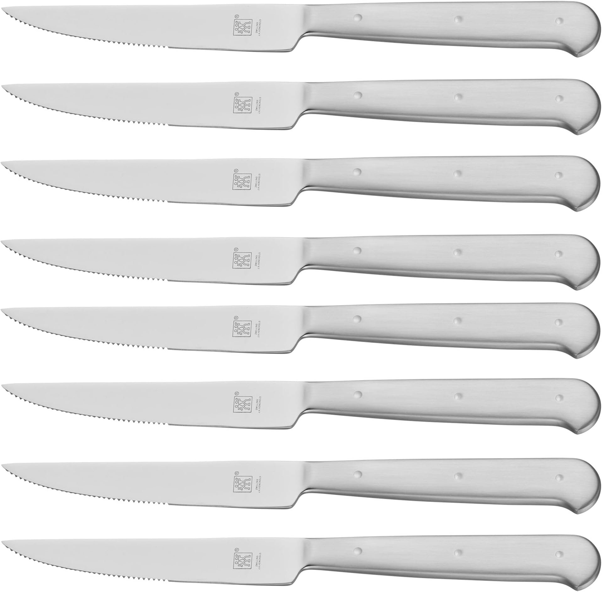 Porterhouse Razor-Sharp Steak Knife Set of 8 with Black Presentation Case, Gift Set