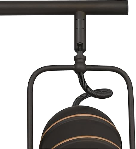 Miniatura 9 de Westinghouse Lighting 6116800 Boswell - Kit de luces de riel para interiores de estilo vintage, acabado de bronce aceitado con reflejos, pantallas